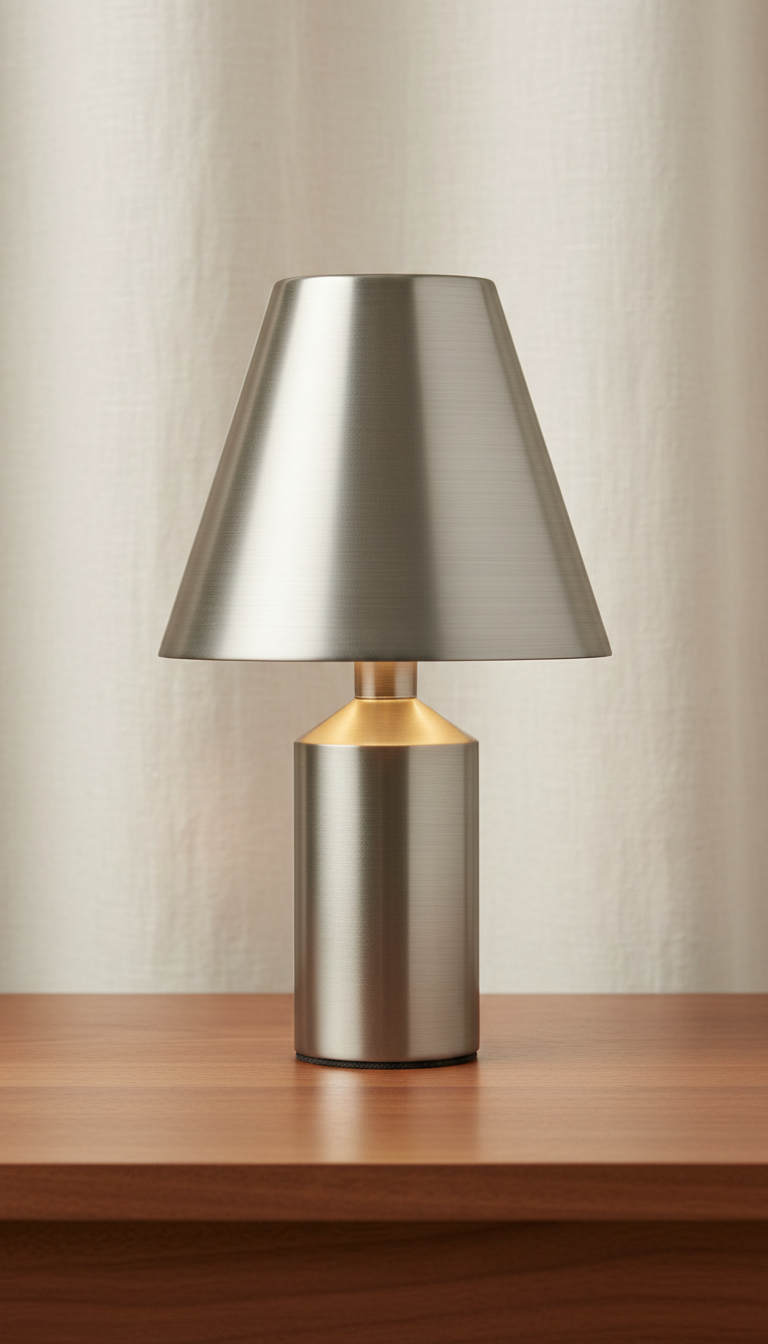 Brushed Steel Accent Lamp
