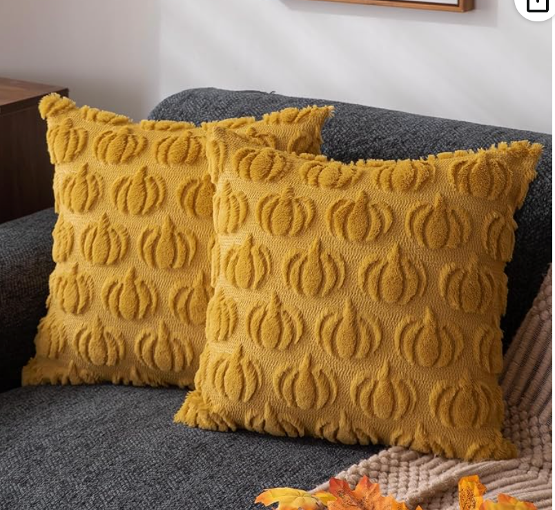 Pumpkin Cushion Covers Set of 2 – Plush Autumn Decor 45x45 6