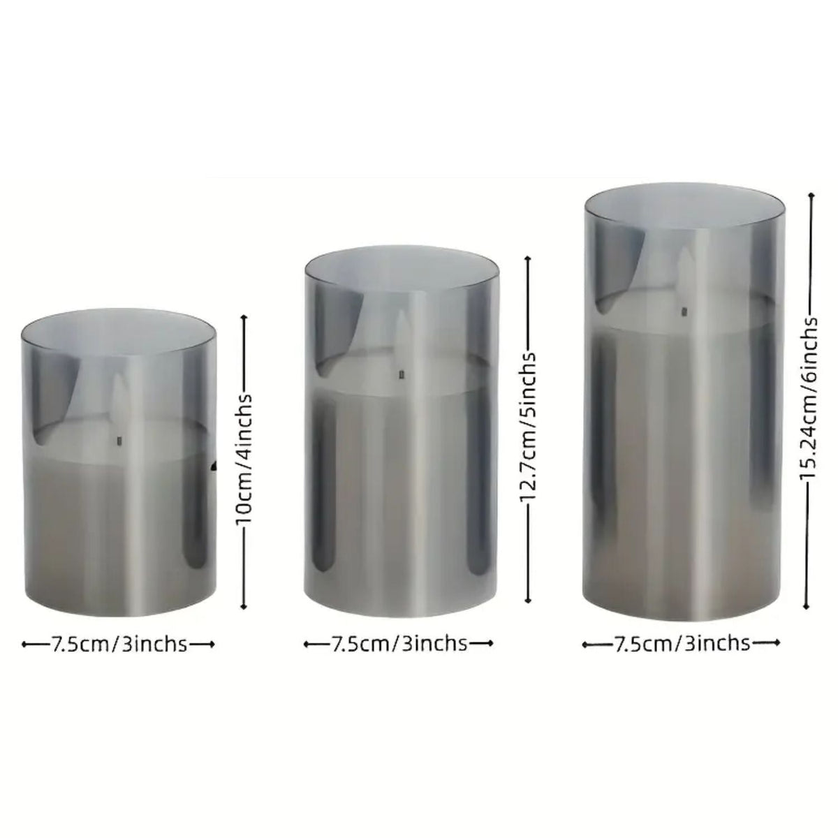 Flameless Glass LED Candles – Remote Control & Timer Set 2