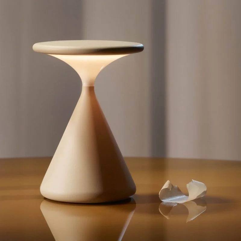 Cordless Hourglass Table Lamp – Dimmable Rechargeable LED 5