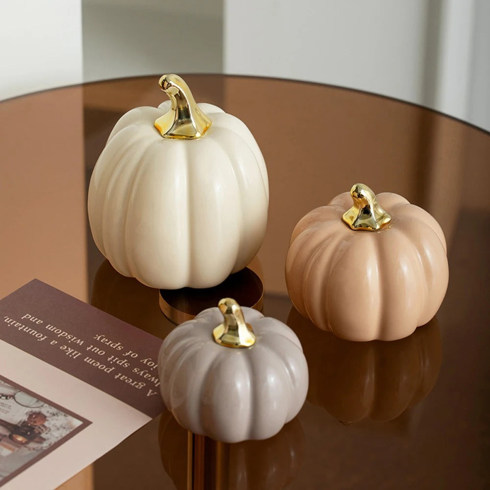 Ceramic Pumpkin Set of 3 – Matte Autumn Decor for Your Home 6