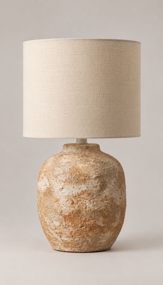 Textured Stoneware Table Lamp