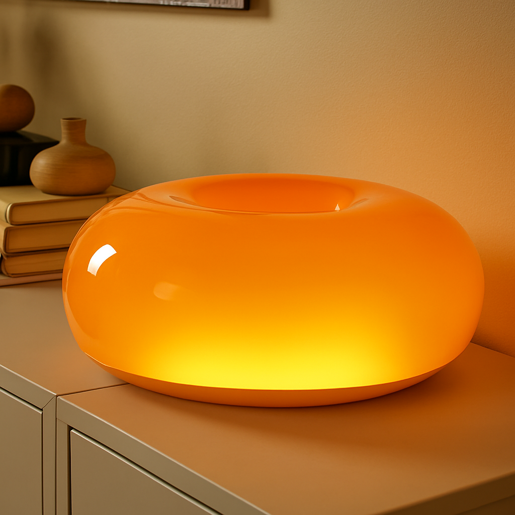 Round LED Table Lamp – 3-Level Touch Dimmer Warm White 1