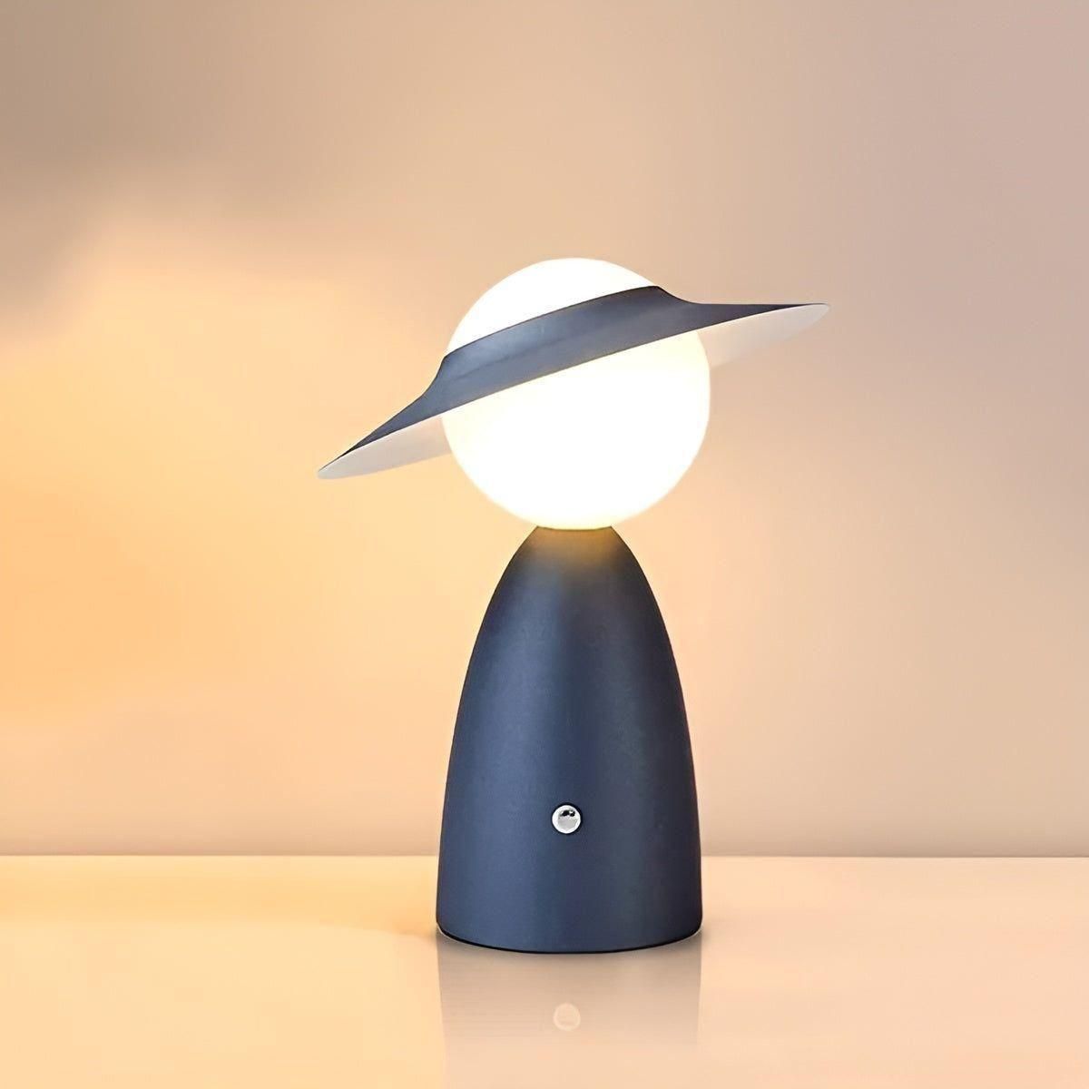 Cordless Metal Table Lamp – Glass Globe, Touch Control 1