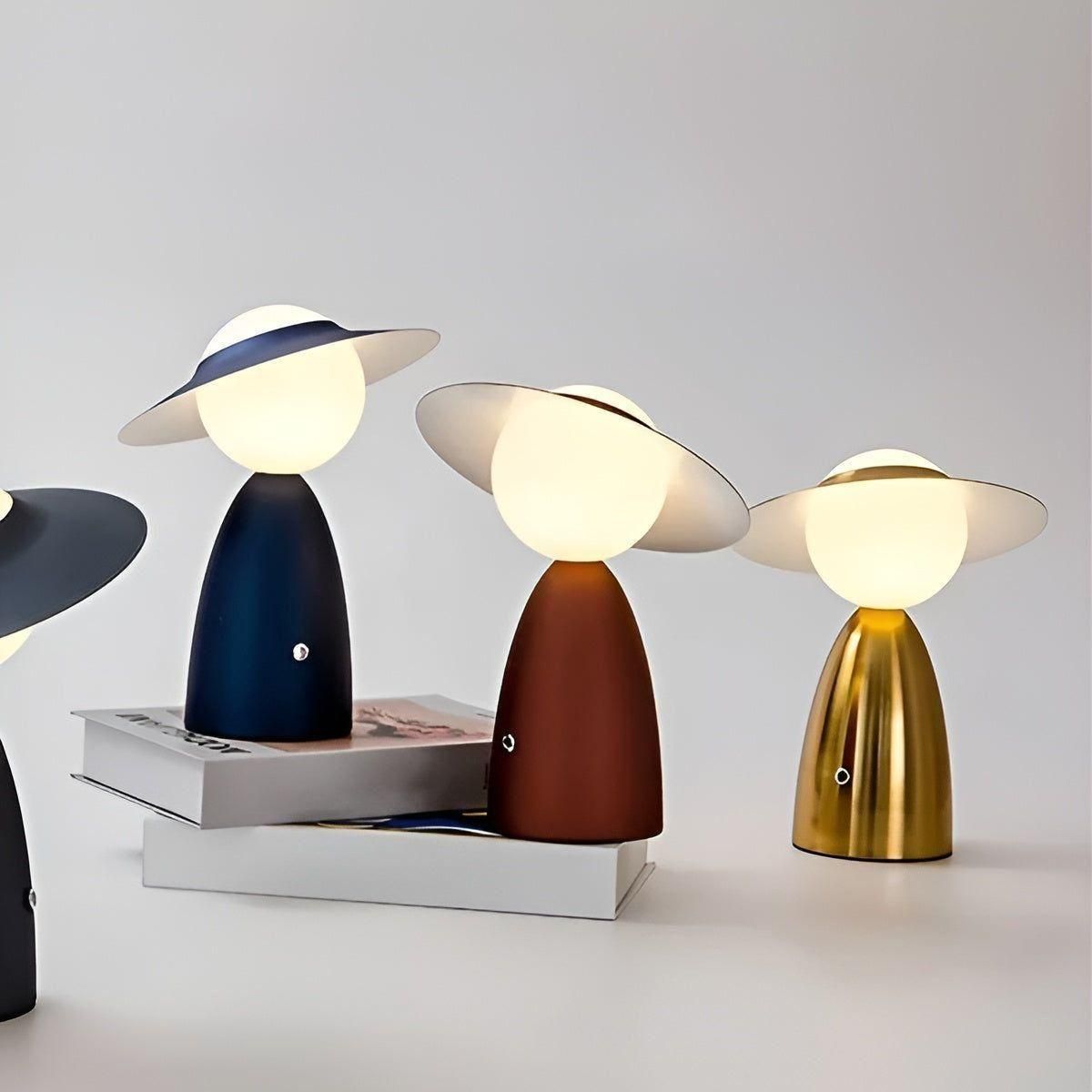 Cordless Metal Table Lamp – Glass Globe, Touch Control 4