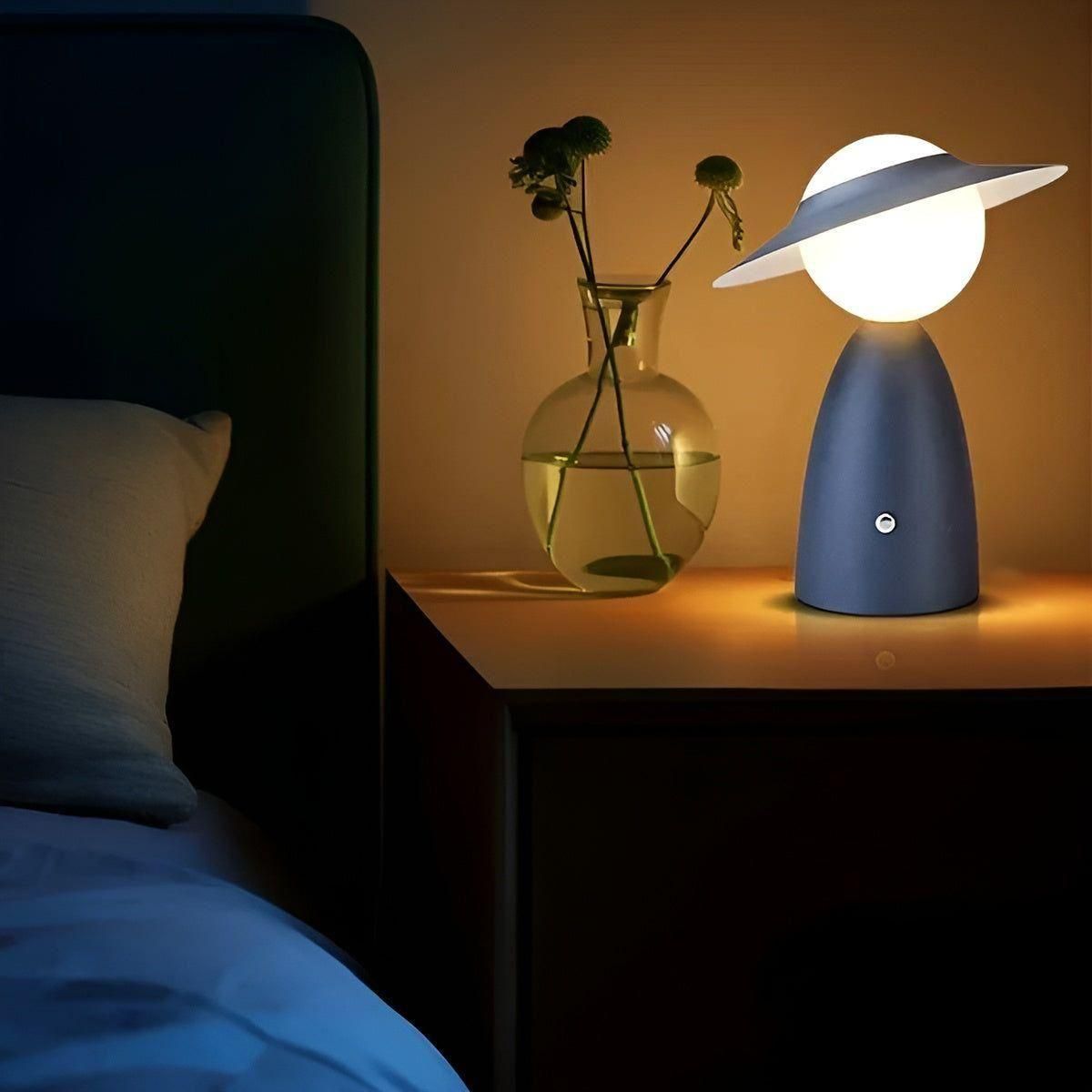 Cordless Metal Table Lamp – Glass Globe, Touch Control 6