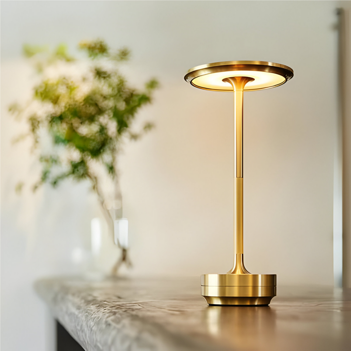 Cordless LED Table Lamp – Rechargeable Metal Touch Dimmer 5
