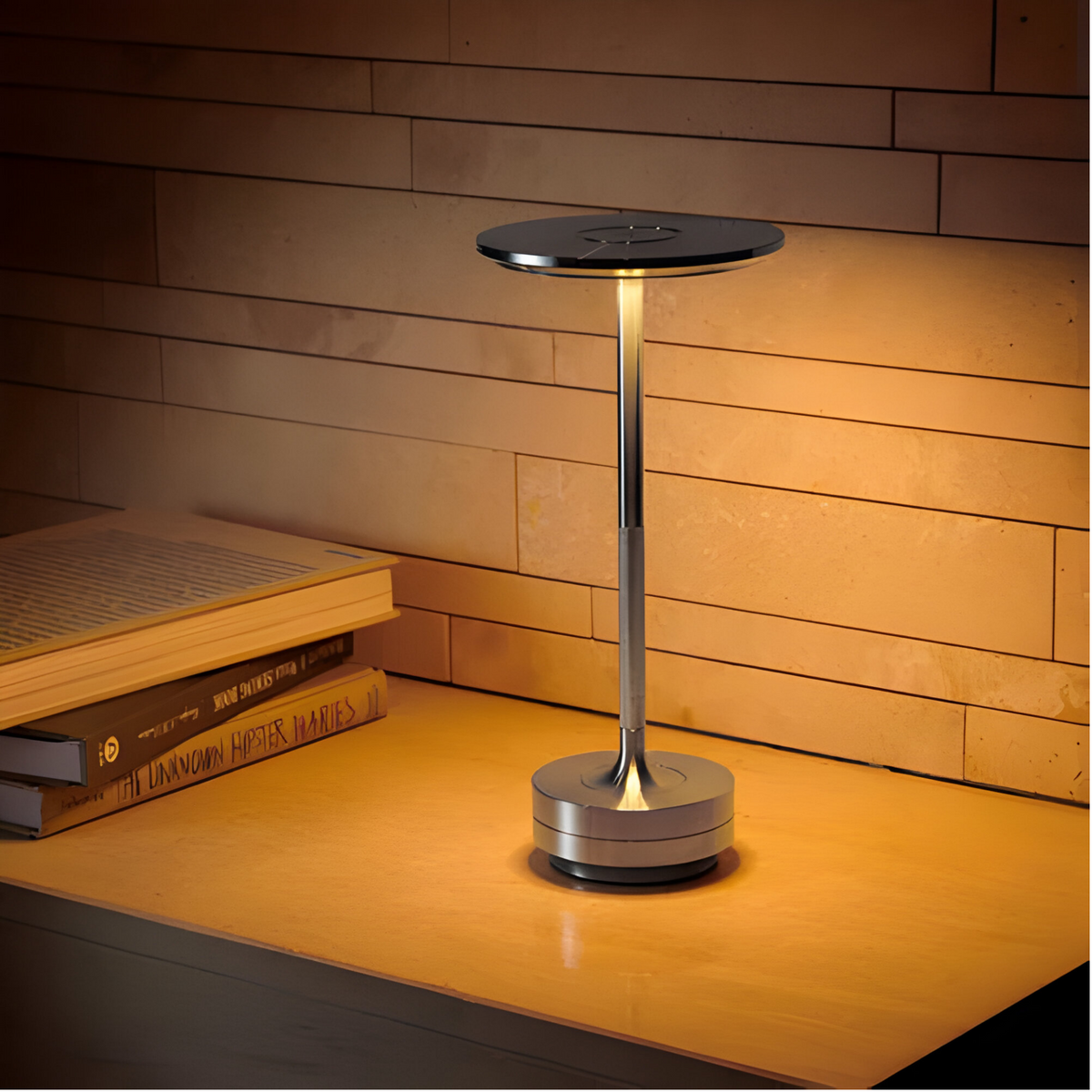 Cordless LED Table Lamp – Rechargeable Metal Touch Dimmer 2