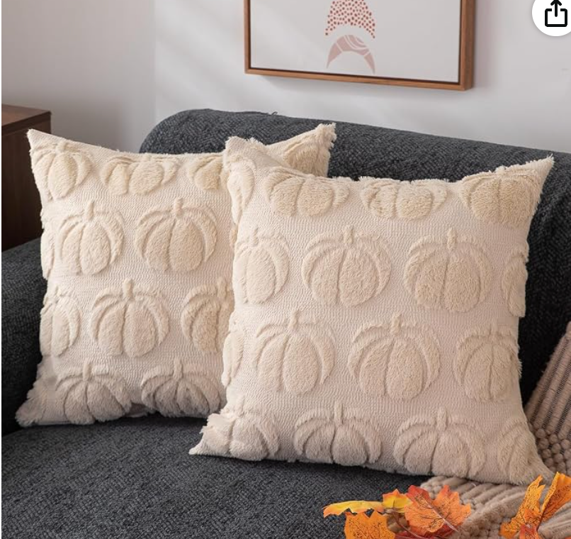 Pumpkin Cushion Covers Set of 2 – Plush Autumn Decor 45x45 4