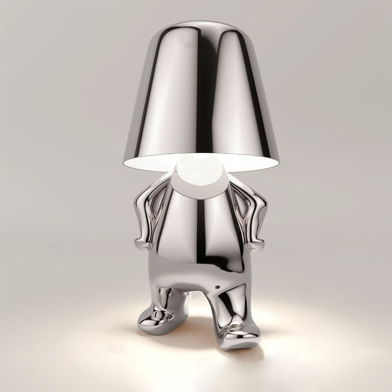 Figure Table Lamp – Sculptural Touch Dimmer, Gold or Silver 7