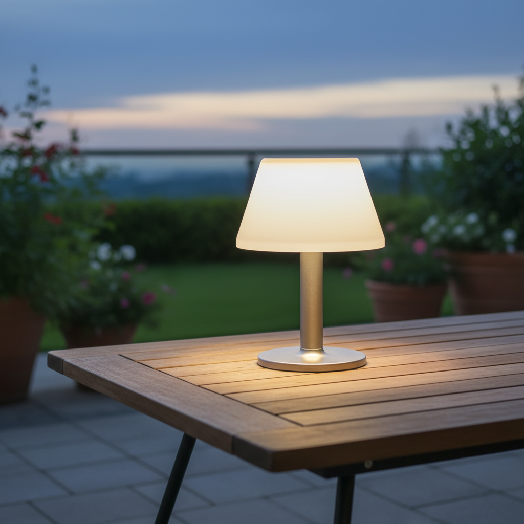 Solar Outdoor Table Lamp – Weatherproof Cordless Warm LED 1