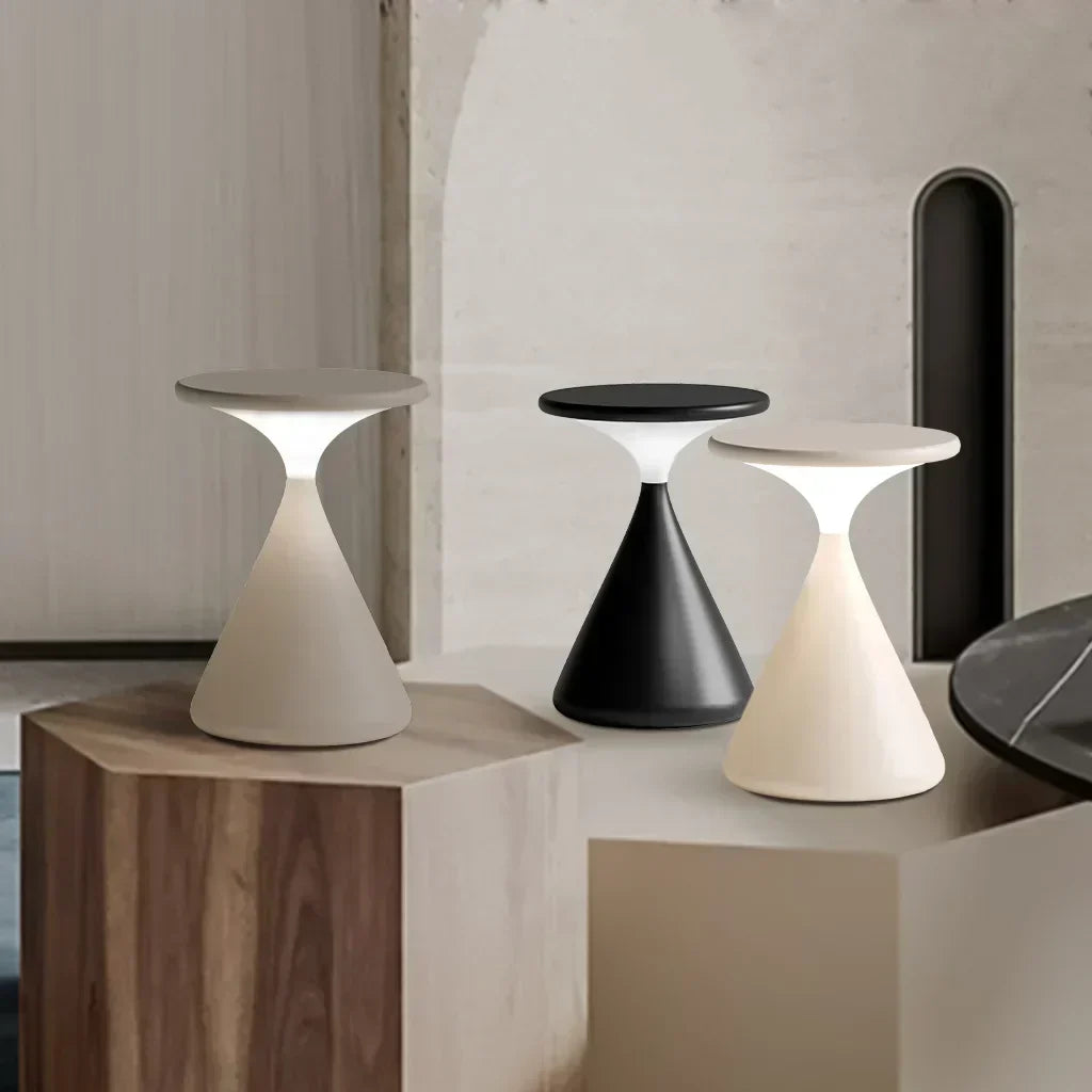 Cordless Hourglass Table Lamp – Dimmable Rechargeable LED 2
