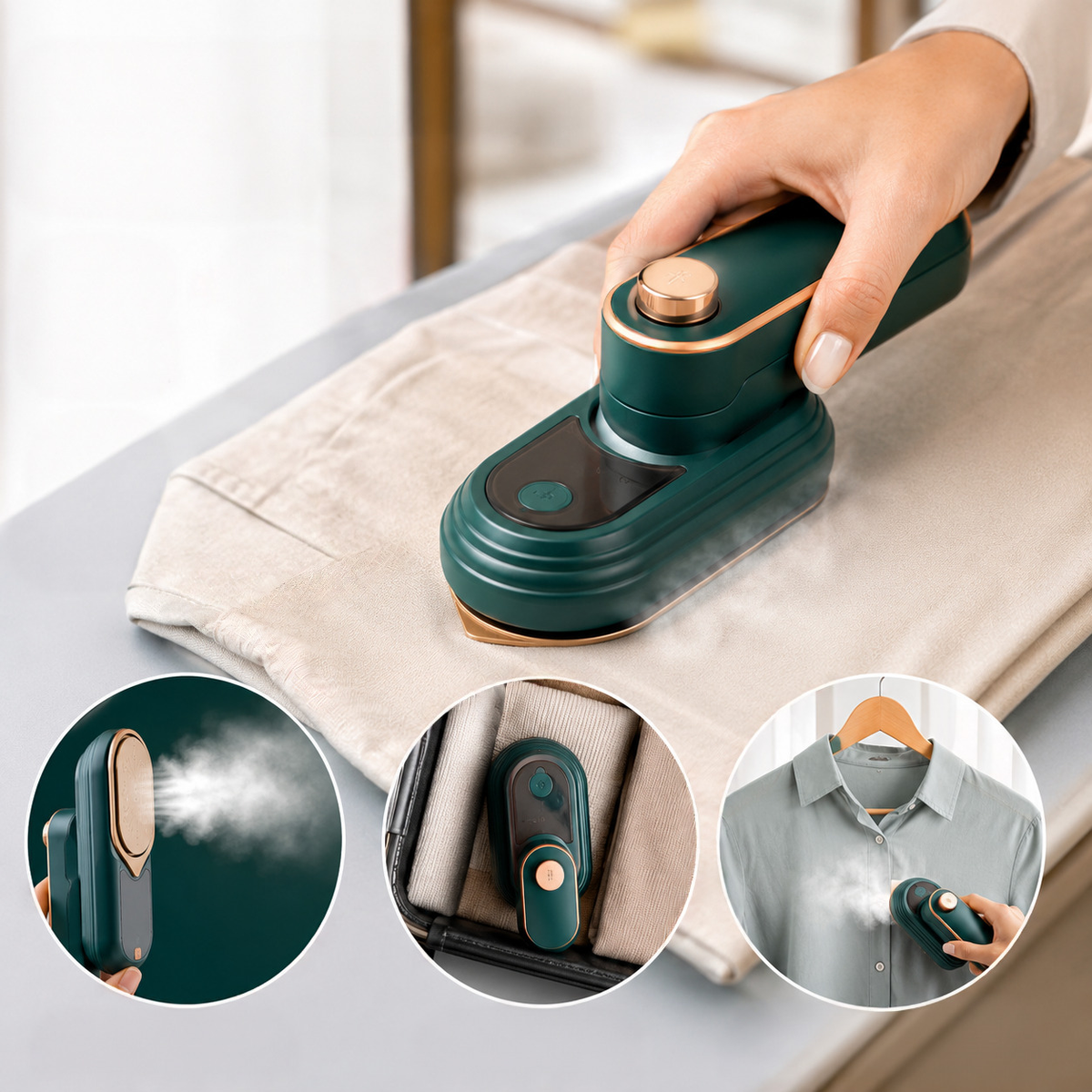 Travel Steam Iron Compact Handheld with Dry and Steam Mode 1