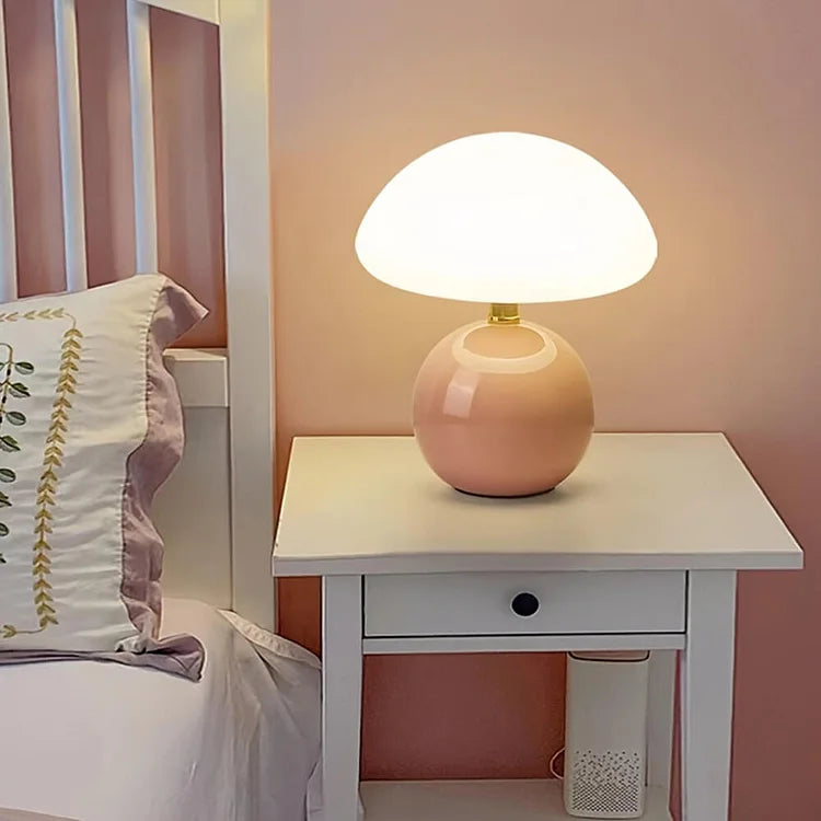 Ceramic Mushroom Table Lamp – Dimmable 3 Light Modes 5