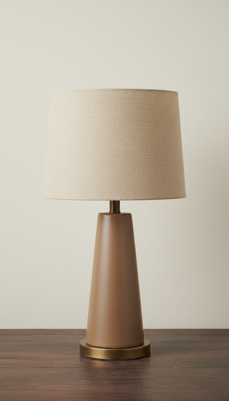 Lumenaze linen shade table lamp in a warm home setting