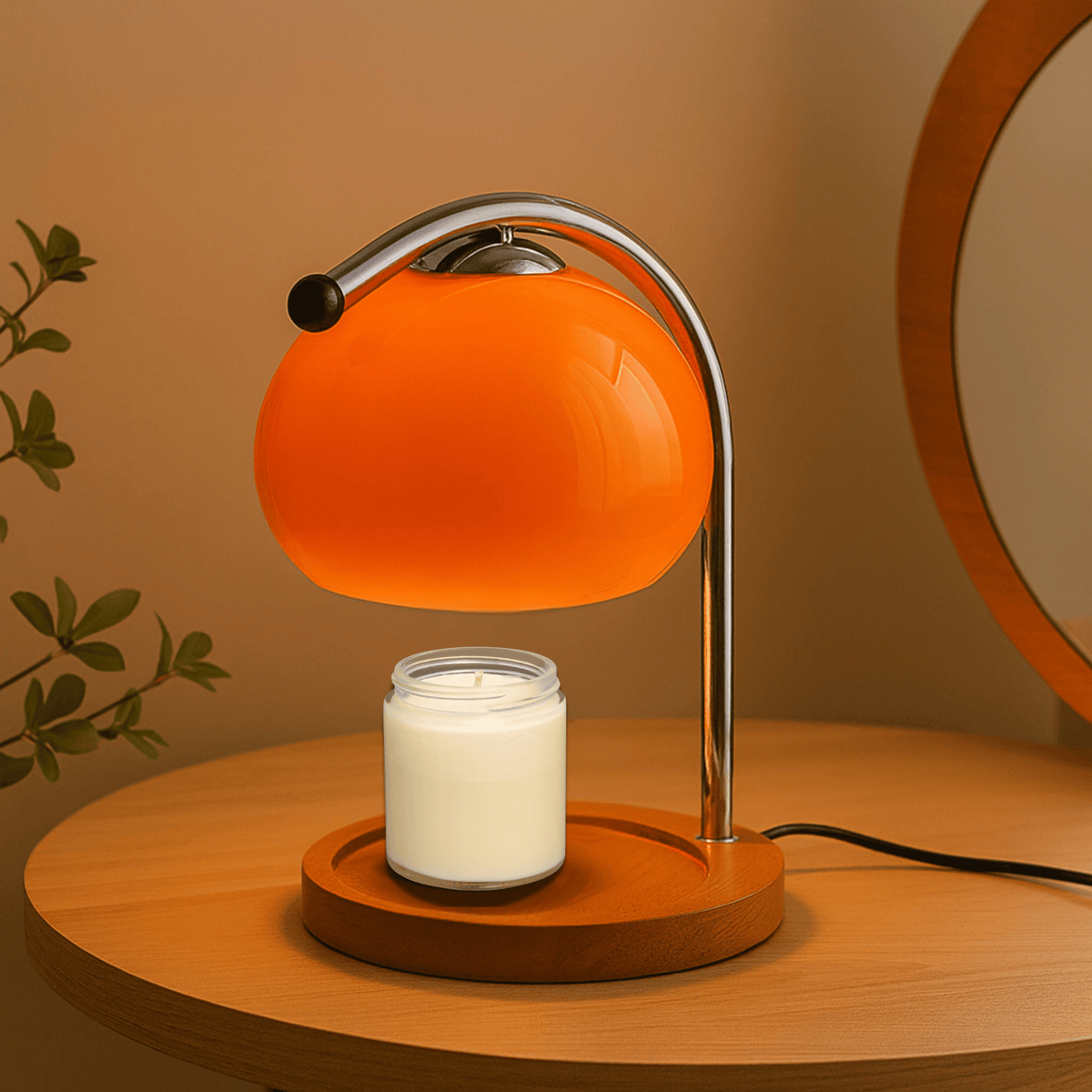 Candle Warmer Lamp Stained Glass Aroma Table Lamp with LED 3